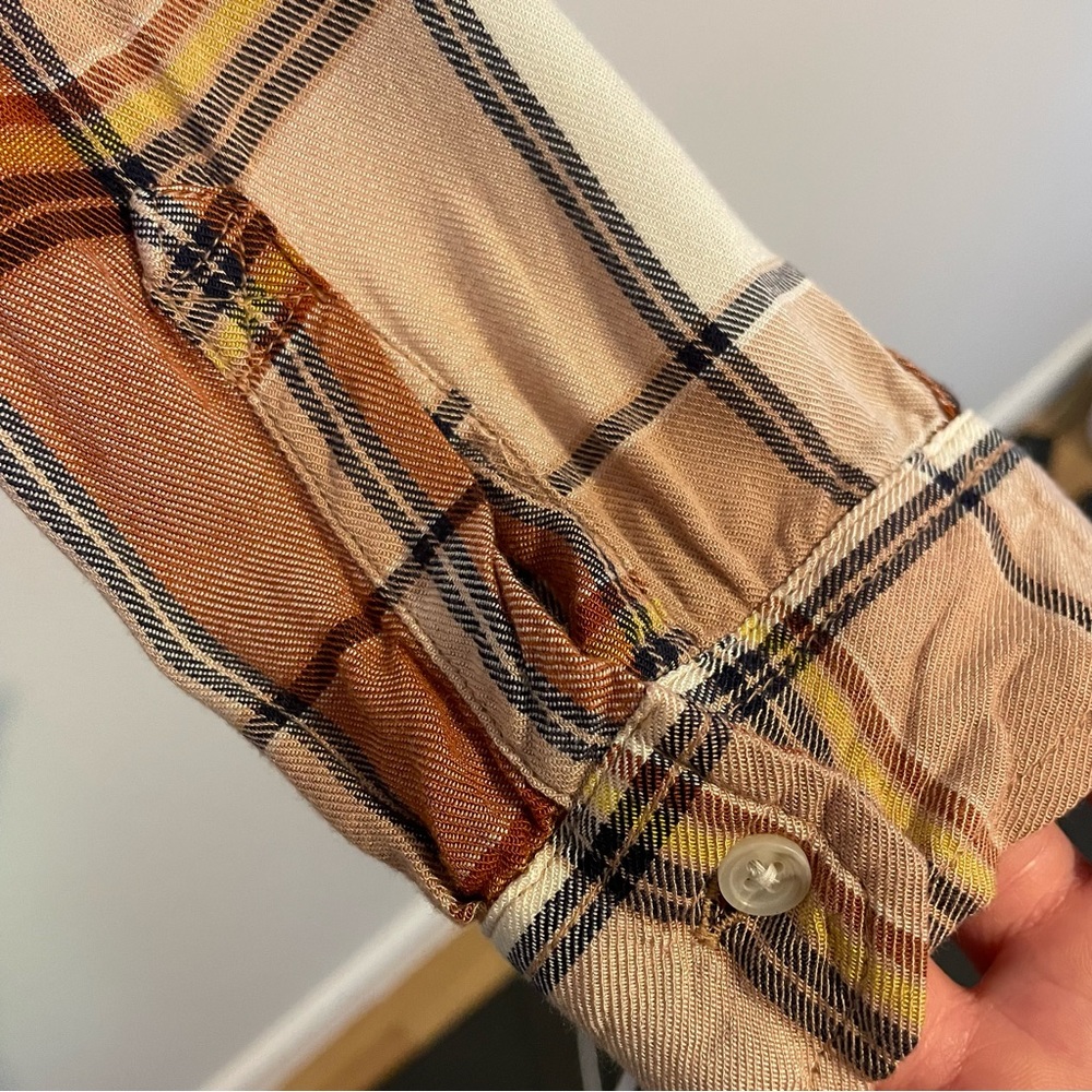 Universal Thread Tan Neutral Flannel Size Large - image 5